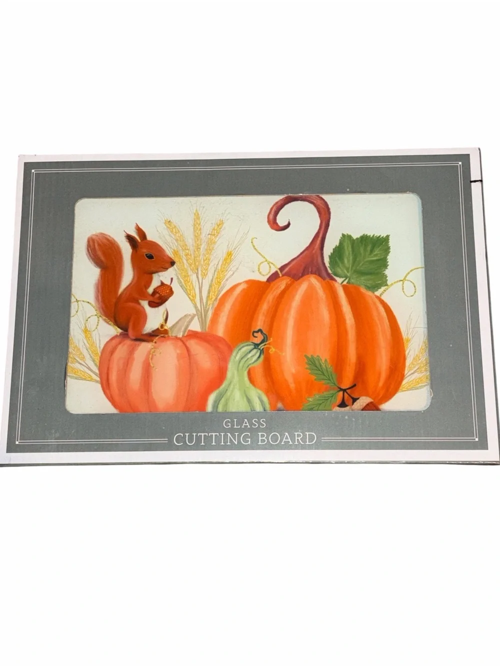 Festive Snowman & Pumpkin Glass Cutting Boards - Set of 2
